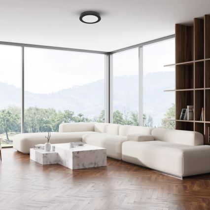 Φωτιστικό οροφής LED EVORA, 6W, 230V, 3000/4000/6000K, Ø 14 εκ., μαύρο