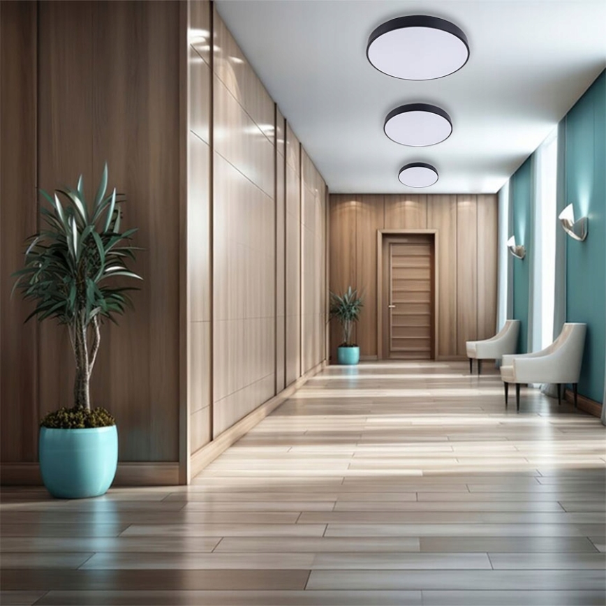 Φωτιστικό οροφής LED FELIZ LED/30W/230V 4000K διάμετρος 30 cm μαύρο