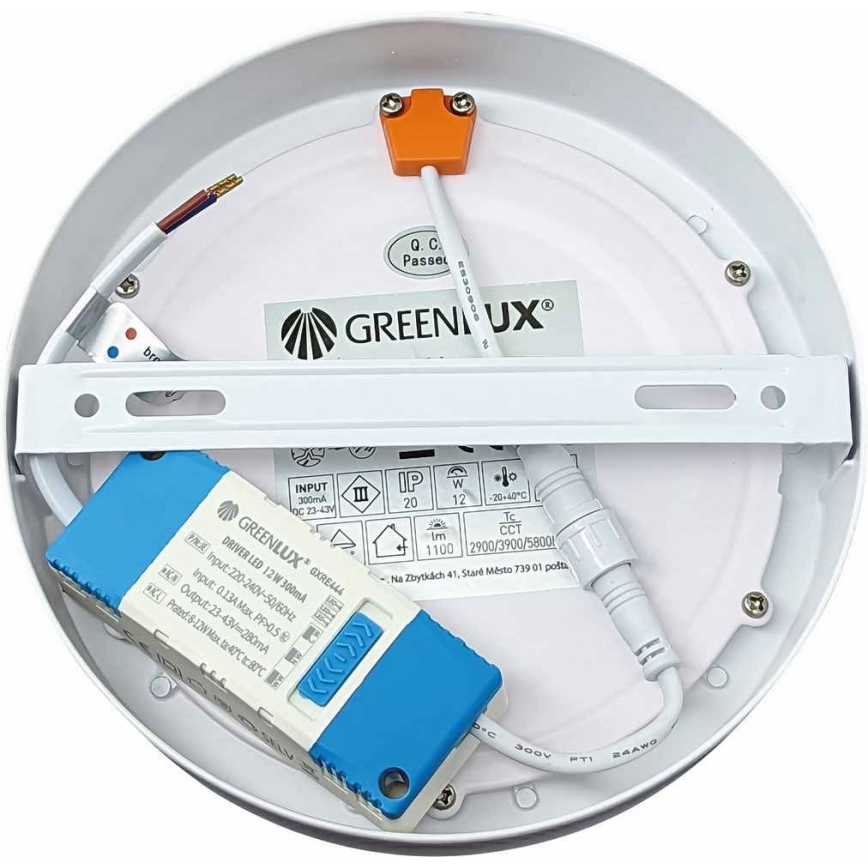 Φωτιστικό οροφής LED FENIX LED/12W/230V 2900/3900/5800K διάμετρος 16,8 cm λευκό