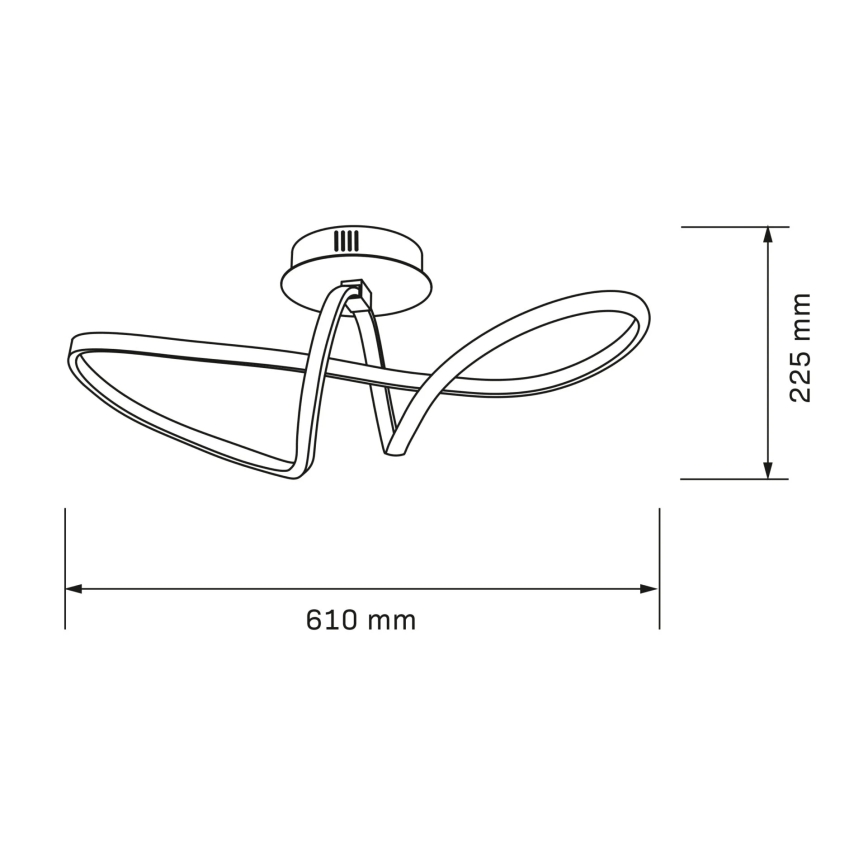 Φωτιστικό οροφής LED FLAVIA LED/33W/230V 24x61 cm μαύρο