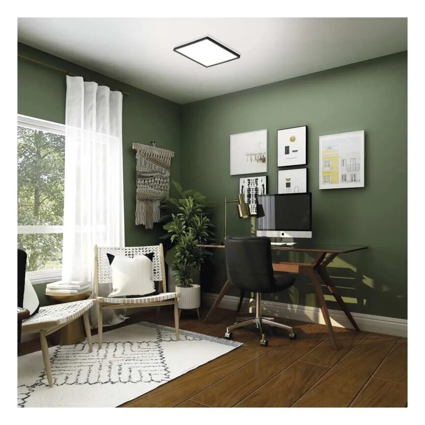 Φωτιστικό οροφής LED FLORI LED/18W/230V 4000K μαύρο 29x29 cm