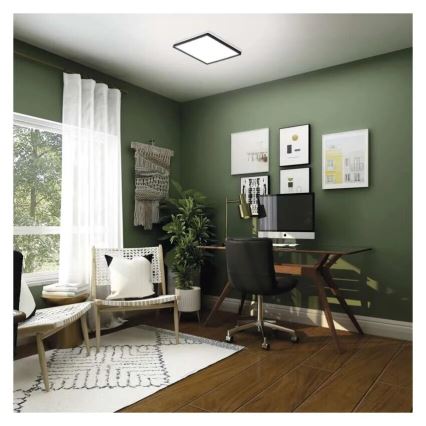 Φωτιστικό οροφής LED FLORI LED/22W/230V 4000K μαύρο 42x42 cm