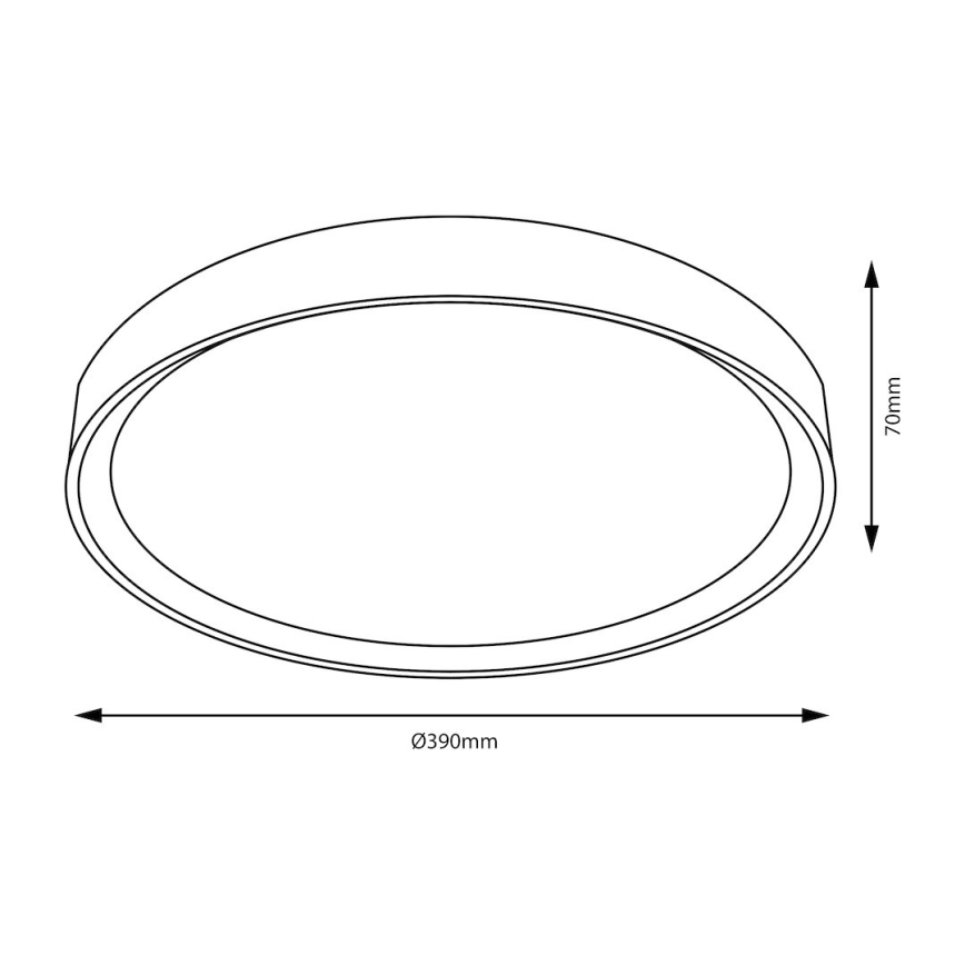 Φωτιστικό οροφής LED FOREST LED/24W/230V Ø39 cm καφέ