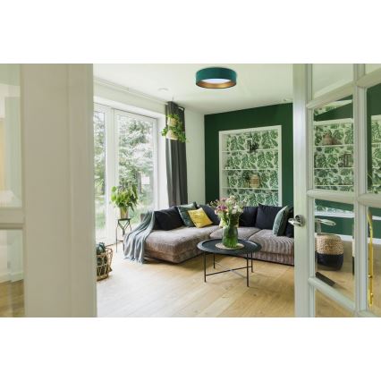 Φωτιστικό οροφής LED GALAXY LED/24W/230V διάμ. 44 εκ. πράσινο/χρυσό