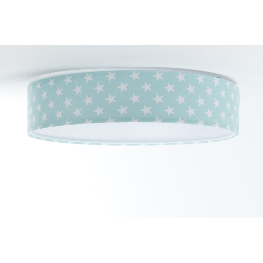 Παιδικό φωτιστικό οροφής LED GALAXY KIDS LED/24W/230V με πράσινα/λευκά αστεράκια