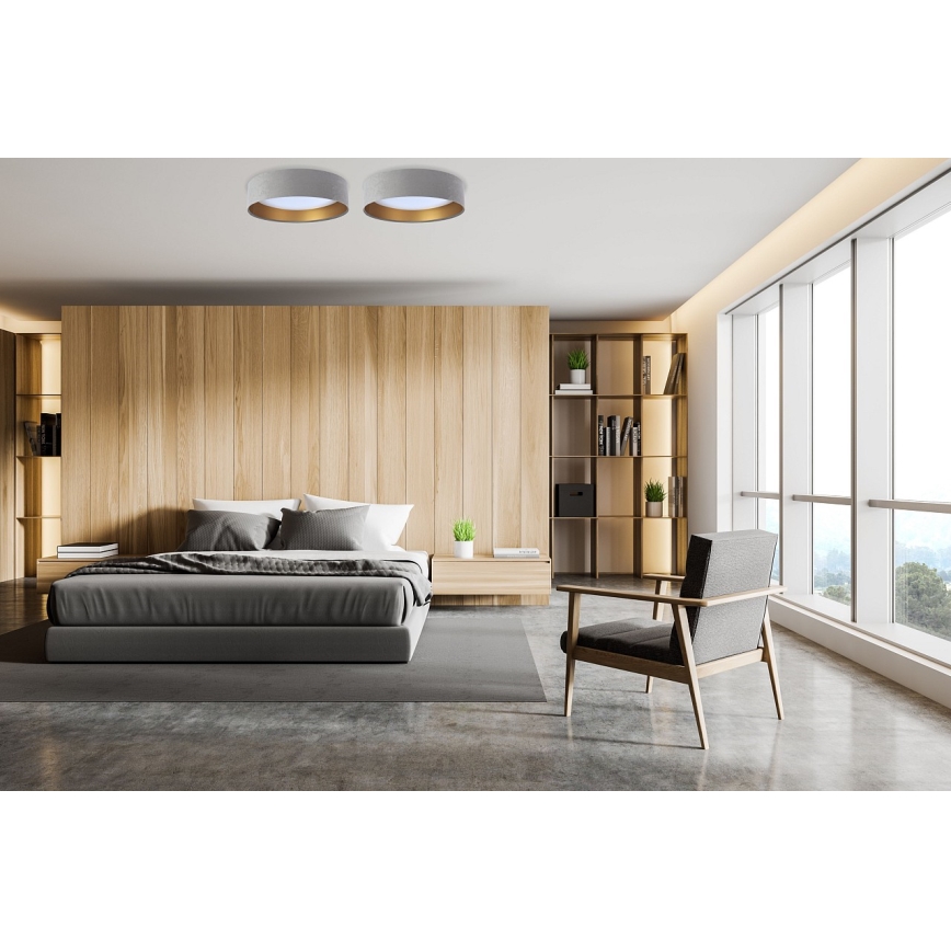 LED φωτιστικό οροφής GALAXY LED/24W/230V Ø 44 cm γκρι/χρυσό