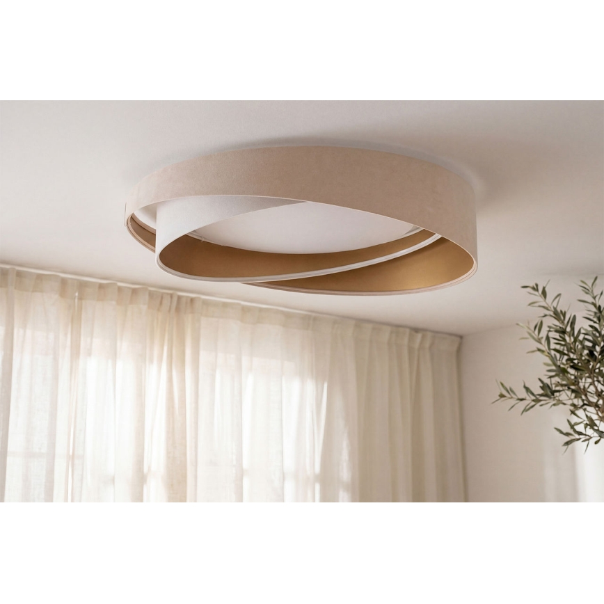 Φωτιστικό οροφής LED GALAXY MODERN LED/24W/230V Ø 55 cm μπεζ/λευκό/χρυσό