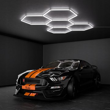 Φωτιστικό οροφής LED HEXAGON LED/240W/85-265V 6500K 298x209 cm CRI 90 IP44 λευκό