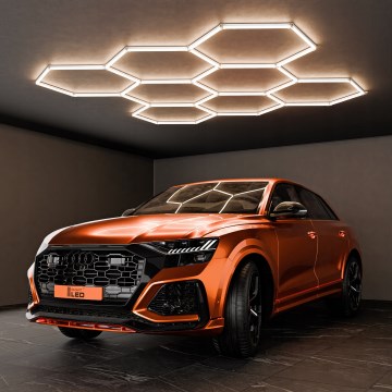 Φωτιστικό οροφής LED HEXAGON LED/350W/85-265V 4000K 313x298 cm CRI 90 IP44 λευκό