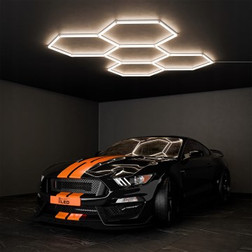 Φωτιστικό οροφής LED HEXAGON LED/350W/85-265V 6500K 313x298 εκ. CRI 90 IP54 λευκό