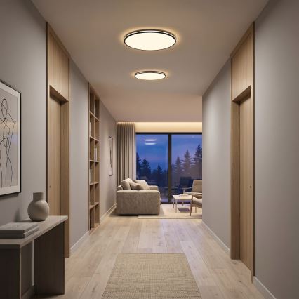 LED φωτιστικό οροφής HUGO LED/16/24/32W/230V 3000/4000/6500K διάμ. 37 cm IP54 μαύρο