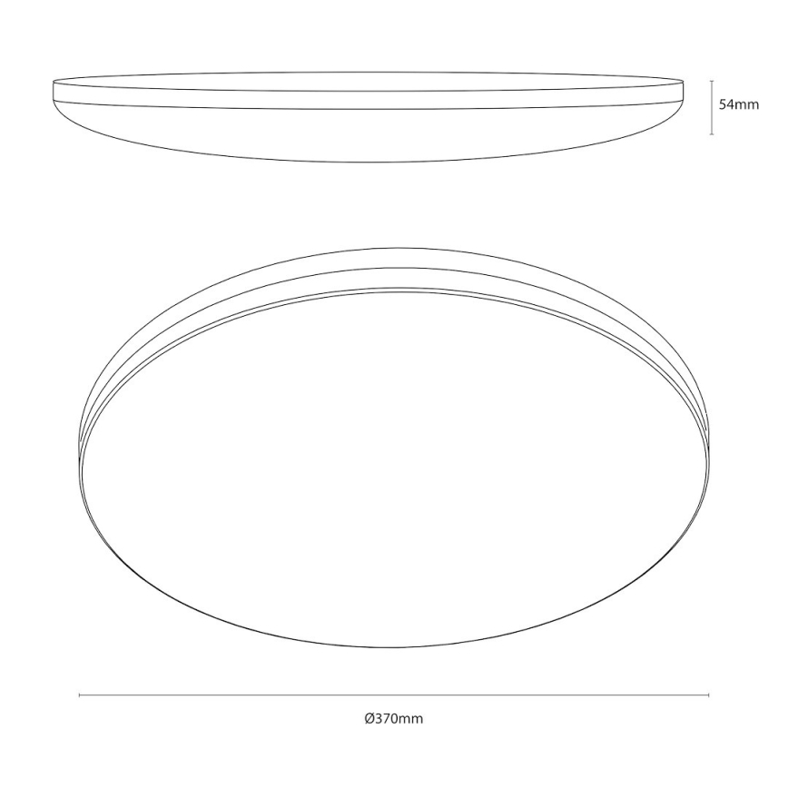 LED φωτιστικό οροφής HUGO LED/16/24/32W/230V 3000/4000/6500K διάμ. 37 cm IP54 μαύρο