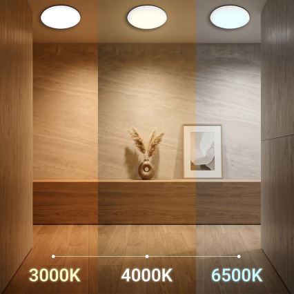 Φωτιστικό οροφής LED HUGO LED/16/24/32W/230V 3000/4000/6500K διάμ. 37 cm IP54 λευκό