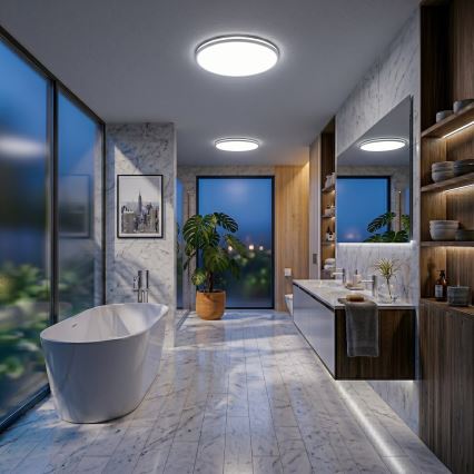 Φωτιστικό οροφής LED HUGO LED/21/32/42W/230V 3000/4000/6500K Ø 45 εκ. IP54 λευκό