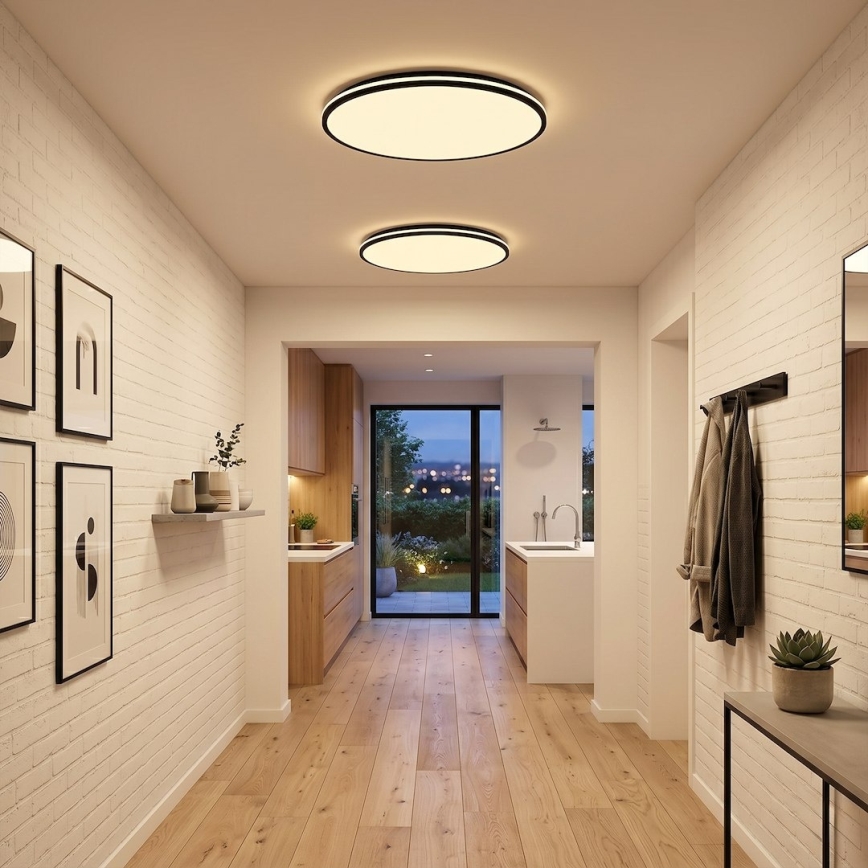 LED φωτιστικό οροφής HUGO LED/21/32/42W/230V 3000/4000/6500K Ø45 cm IP54 μαύρο