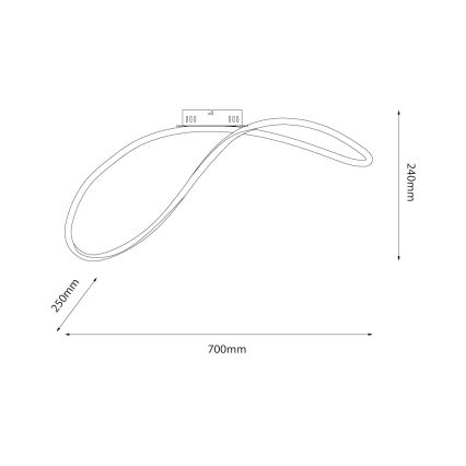 Φωτιστικό οροφής LED INFINITY LED/21W/230V μαύρο