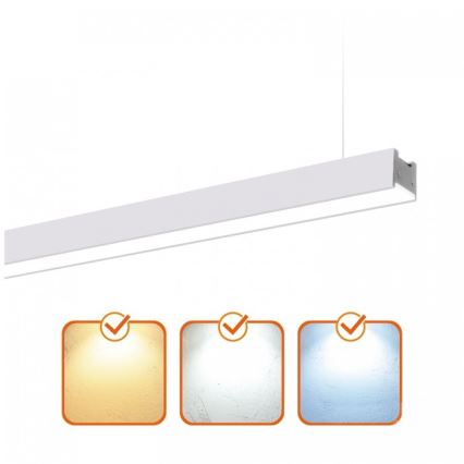 LED φωτιστικό οροφής επιφανειακό/κρεμαστό KOLINE LED/40W/230V 3000/4000/6500K 120 cm λευκό