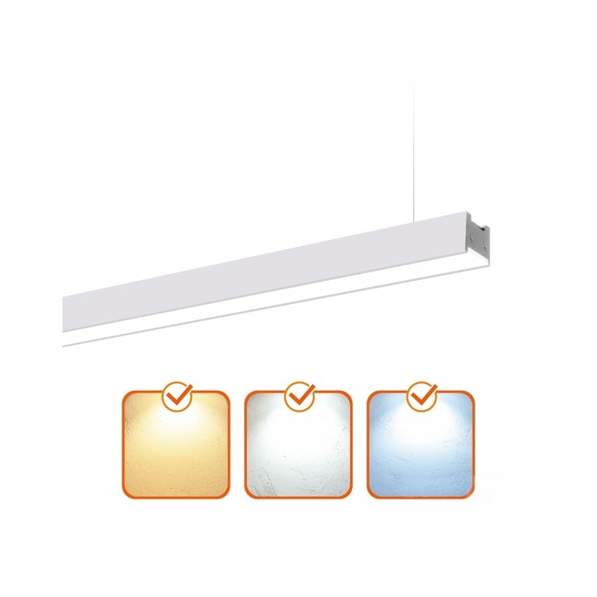 LED φωτιστικό οροφής επιφανειακό/κρεμαστό KOLINE LED/40W/230V 3000/4000/6500K 120 cm λευκό