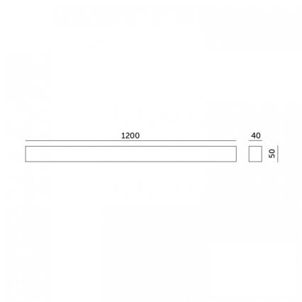 LED φωτιστικό οροφής επιφανειακό/κρεμαστό KOLINE LED/40W/230V 3000/4000/6500K 120 cm λευκό