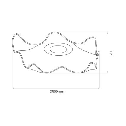 Φωτιστικό οροφής LED LARGO LED/16W/230V χρυσό