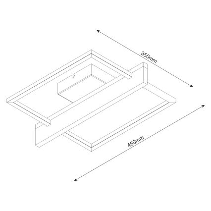 Φωτιστικό οροφής LED LARYSA LED/11,5W/230V 35x45 cm, φινίρισμα πεύκου