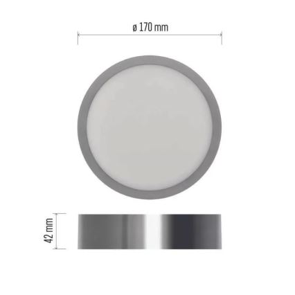 Φωτιστικό οροφής LED NEXXO LED/12,5W/230V 3000/3500/4000K διάμετρος 17 cm ματ χρώμιο