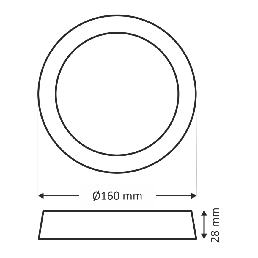 Φωτιστικό οροφής LED LED/12W/230V 4200K διάμετρος 16 cm λευκό