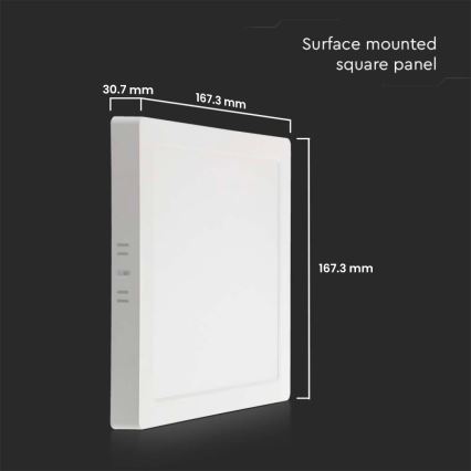 Φωτιστικό οροφής LED LED/12W/230V 6500K 16,7x16,7 cm λευκό