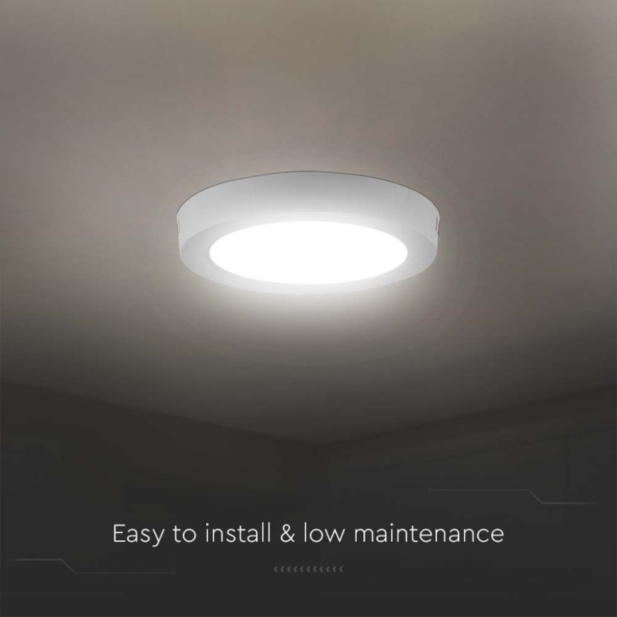 Φωτιστικό οροφής LED LED/12W/230V 6500K διάμετρος 16,7 cm λευκό