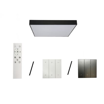 Φωτιστικό οροφής LED LED/215W/230V 3000/4000/6500K 80x80 cm μαύρο