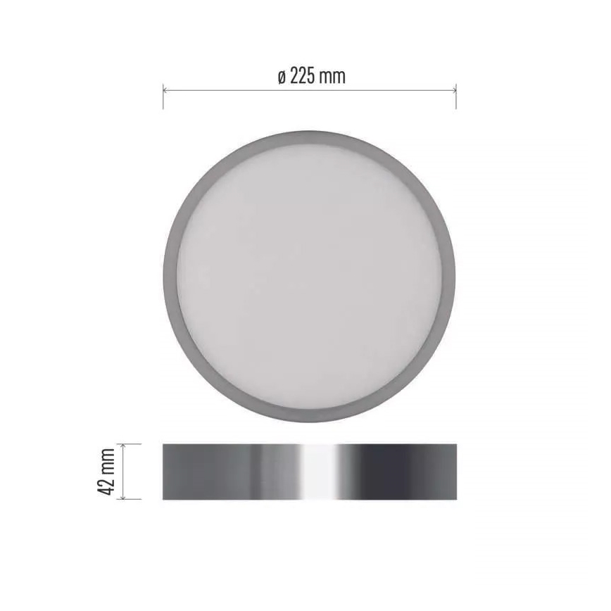 Φωτιστικό οροφής LED NEXXO LED/21W/230V 3000/3500/4000K διάμετρος 22,5 cm γυαλιστερό χρώμιο