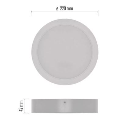 Φωτιστικό οροφής LED LED/24W/230V διάμετρος 22 cm λευκό