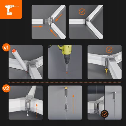 Φωτιστικό οροφής LED HEXAGON LED/426W/85-265V 6500K 484x243 εκ. CRI 90 IP44 λευκό
