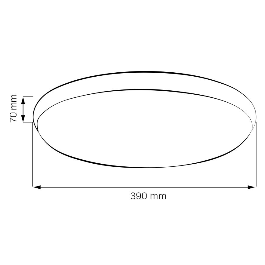 Φωτιστικό οροφής LED LIBRA LED/24W/230V 4000K διάμ. 39 cm μαύρο