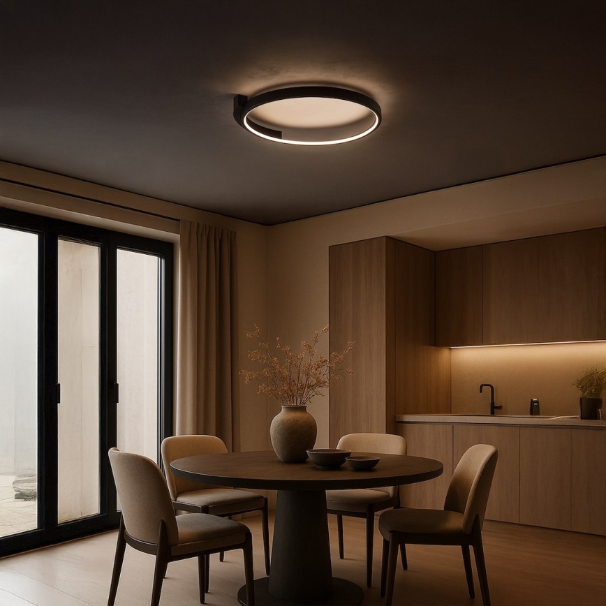 Φωτιστικό οροφής LED LUNA LED/18W/230V, διάμ. 42,5 cm, μαύρο