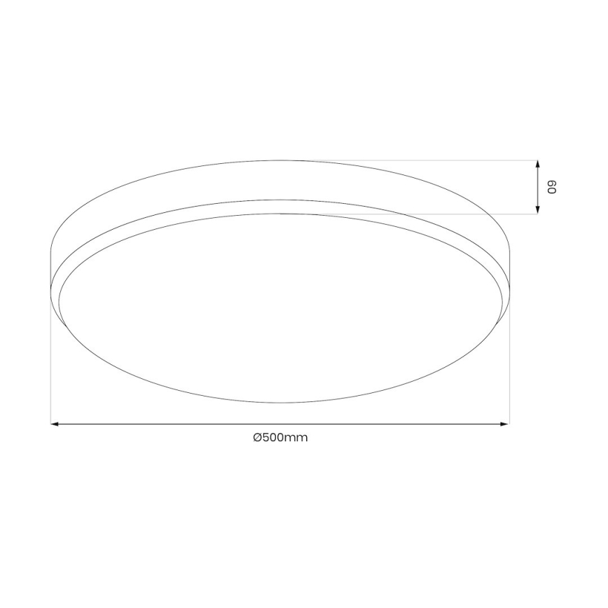 Φωτιστικό οροφής LED MAYA LED/36W/230V, διάμετρος 50 εκ., γυαλισμένο χρώμιο