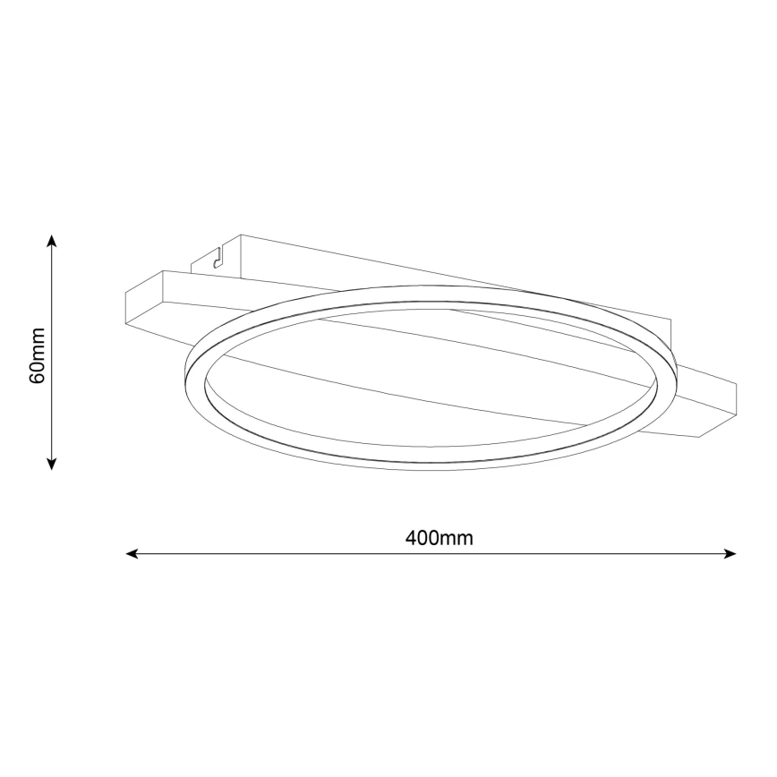 Φωτιστικό οροφής LED MELISA LED/12W/230V 30x40 cm, σε φινίρισμα πεύκου