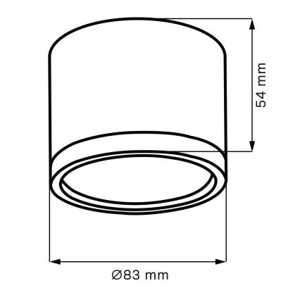 Φωτιστικό οροφής LED MIRELLA 1xGX53/6W/230V μαύρο