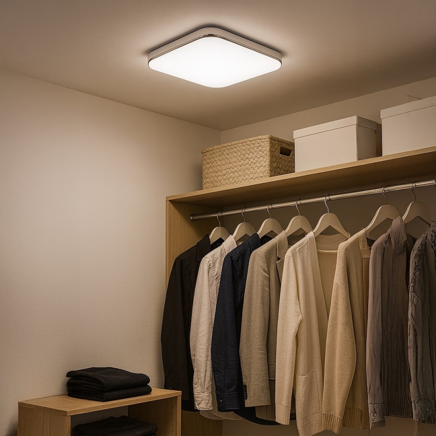 Φωτιστικό οροφής LED NEMO LED/36W/230V 50x50 cm γυαλιστερό χρώμιο