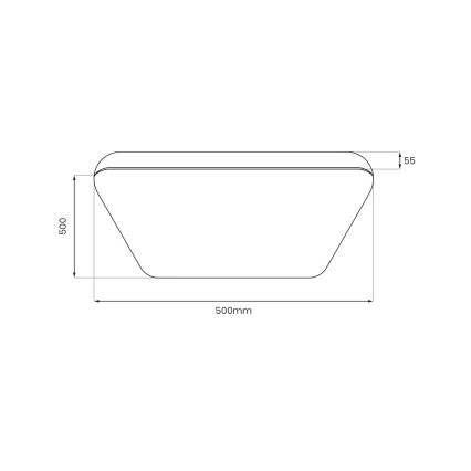 Φωτιστικό οροφής LED NEMO LED/36W/230V 50x50 cm γυαλιστερό χρώμιο