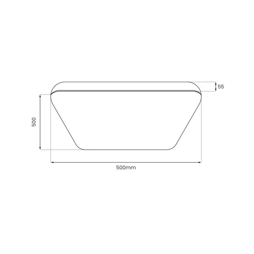 Φωτιστικό οροφής LED NEMO LED/36W/230V 50x50 cm γυαλιστερό χρώμιο