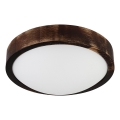 Φωτιστικό οροφής LED OAK SMOKY SLIM LED/20W/230V 4000K Ø 27 cm δρυς/σκούρο καφέ