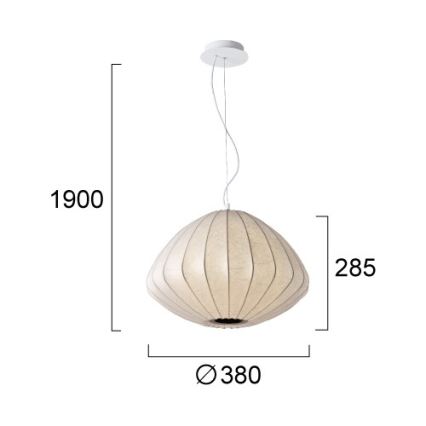 Φωτιστικό οροφής LED σε καλώδιο BOLA LED/11W/230V + 1xE27/5W, κρεμ