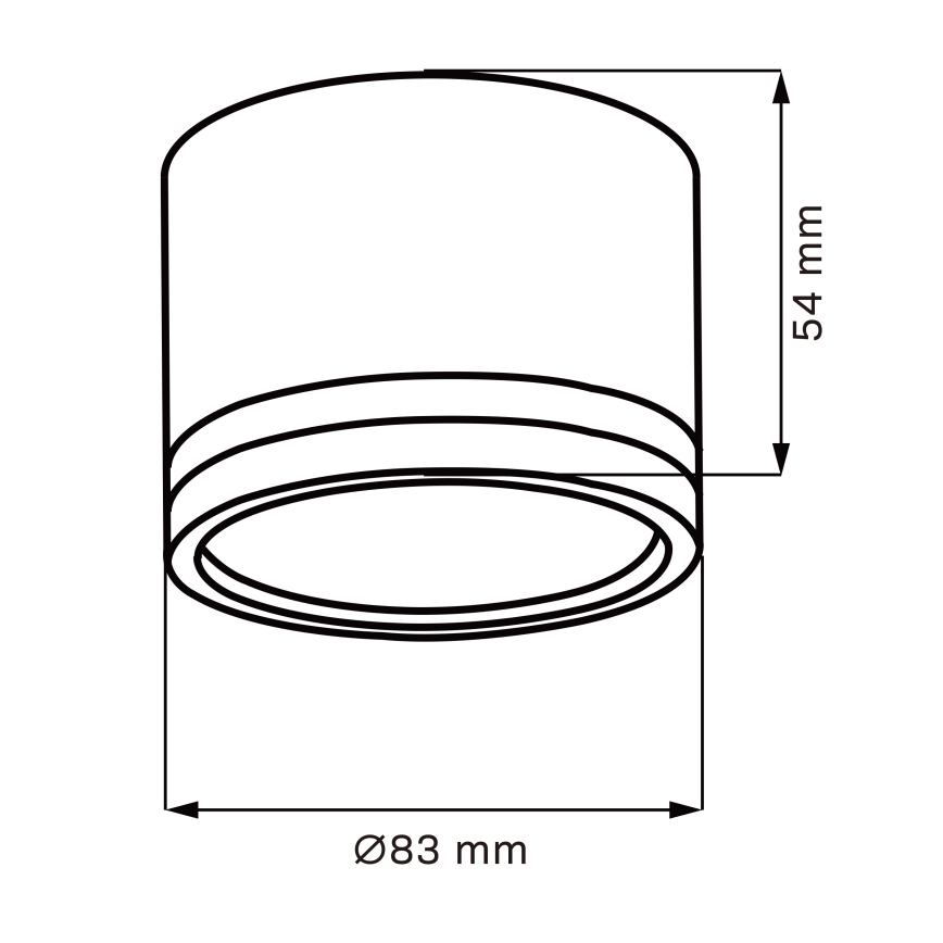 Φωτιστικό οροφής LED PARIS 1xGX53/6W/230V μαύρο