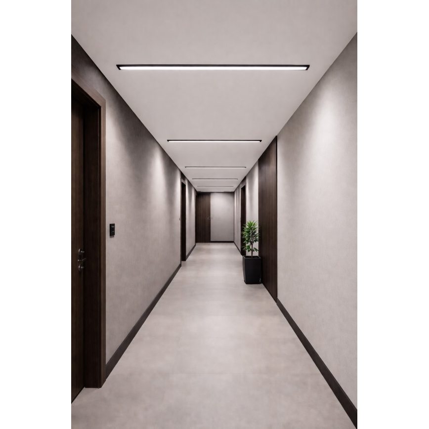 Φωτιστικό οροφής LED REDOM LED/24W/230V 4000K 60 cm μαύρο
