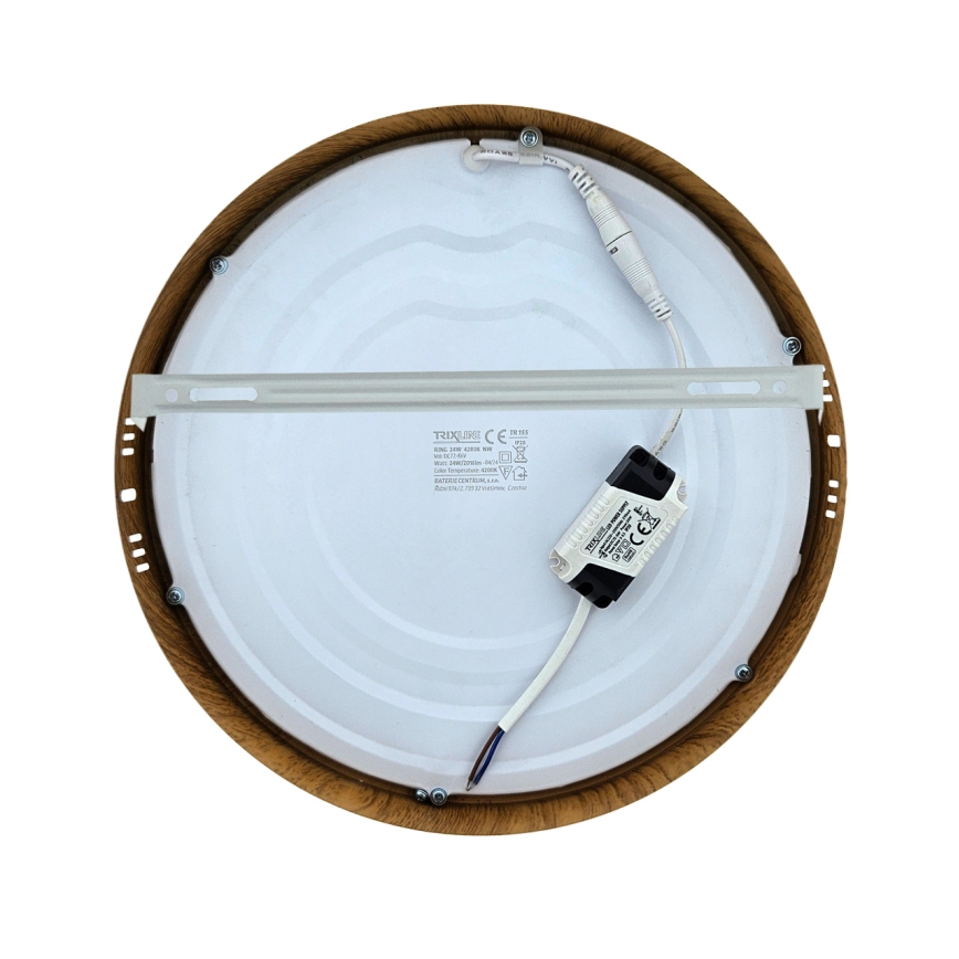 Φωτιστικό οροφής LED RING LED/24W/230V 4200K διάμετρος 28,5 cm καφέ