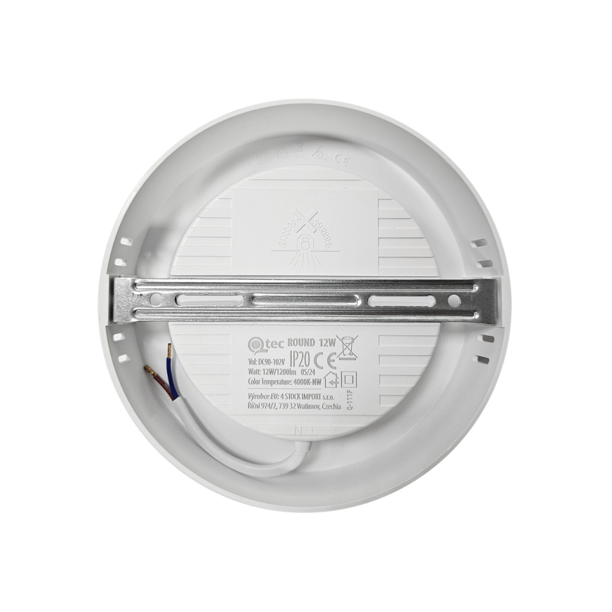 Φωτιστικό οροφής LED ROUND LED/12W/230V 4000K διάμετρος 16,7 cm λευκό