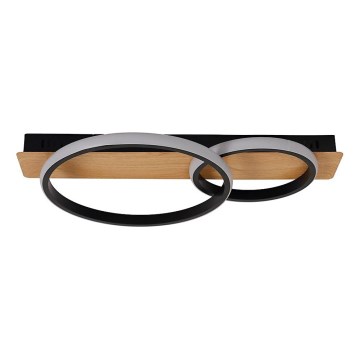 Φωτιστικό οροφής LED ROWENA LED/14W/230V μαύρο/καφέ