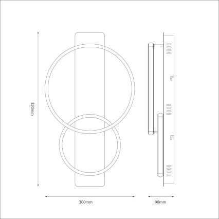 Φωτιστικό οροφής LED ROWENA LED/14W/230V μαύρο/καφέ