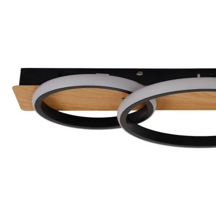 Φωτιστικό οροφής LED ROWENA LED/18W/230V μαύρο/καφέ